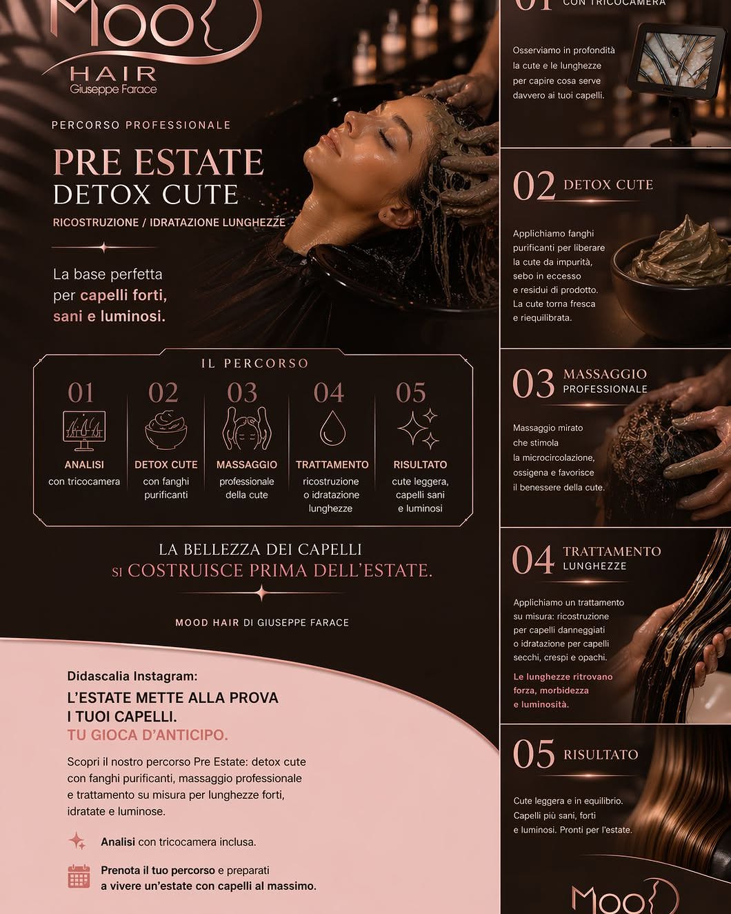 Analisi professionale del capello nel salone Mood Hair
